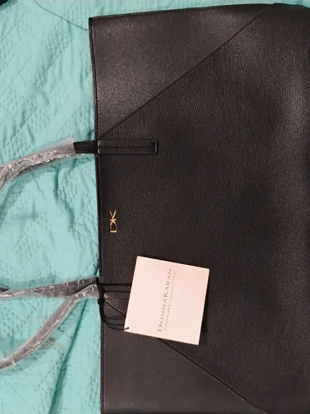 Donna Karan New York Black Leather Tote Bag